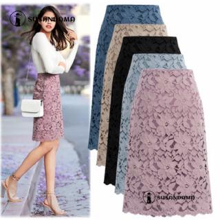 Chân Váy Bút Chì Bút Chì Ôm Dáng Phối Ren Thanh Lịch Dành Cho Nữ