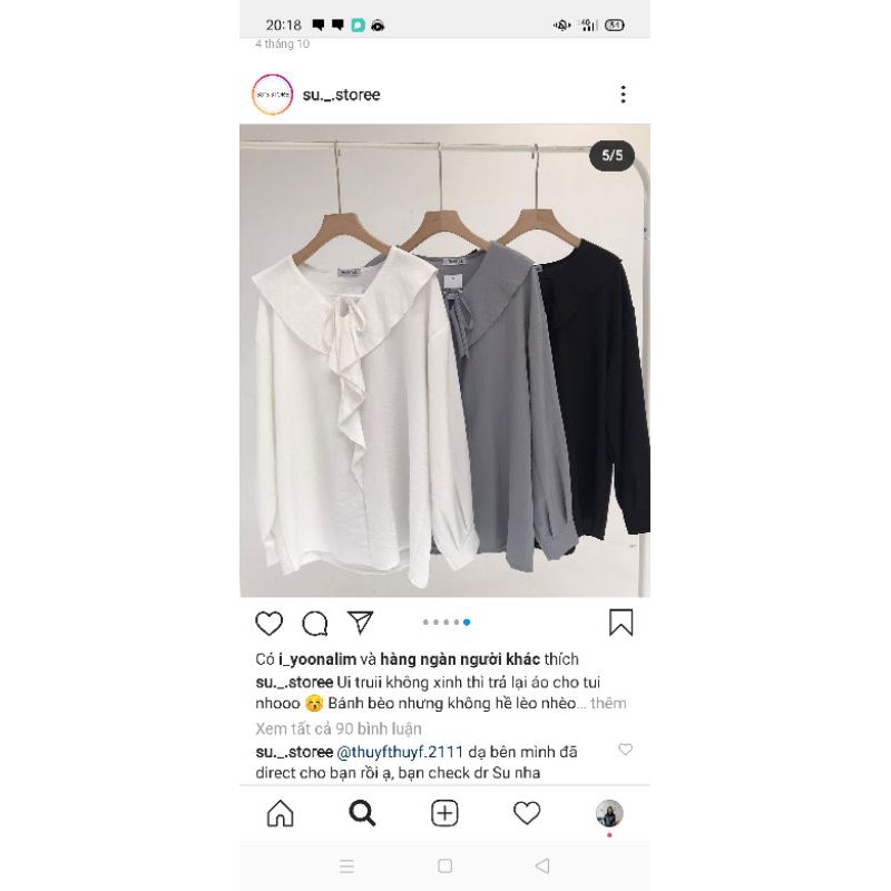 Áo tay bèo đen freesize