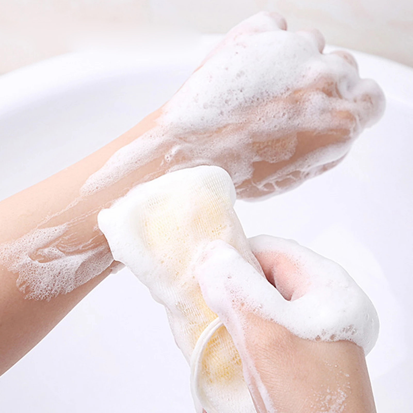 (Hàng Mới Về) Túi Lưới Đựng Xà Phòng Rửa Mặt / Tắm Có Dây Rút Tiện Dụng | BigBuy360 - bigbuy360.vn