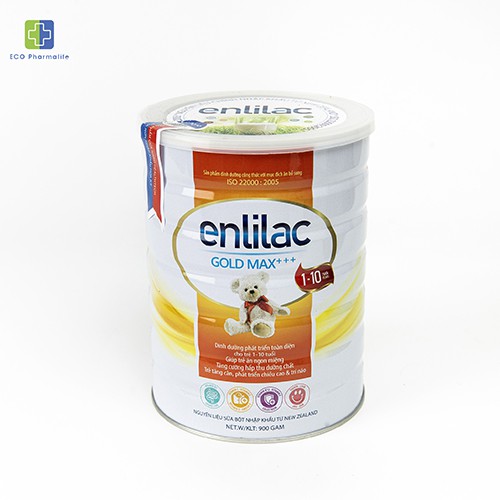 Sữa bột Enlilac Gold Max + Hộp 900g Giúp bé ăn ngon miệng, tăng cường hấp thu dưỡng chất, sữa cao năng lượng cho trẻ