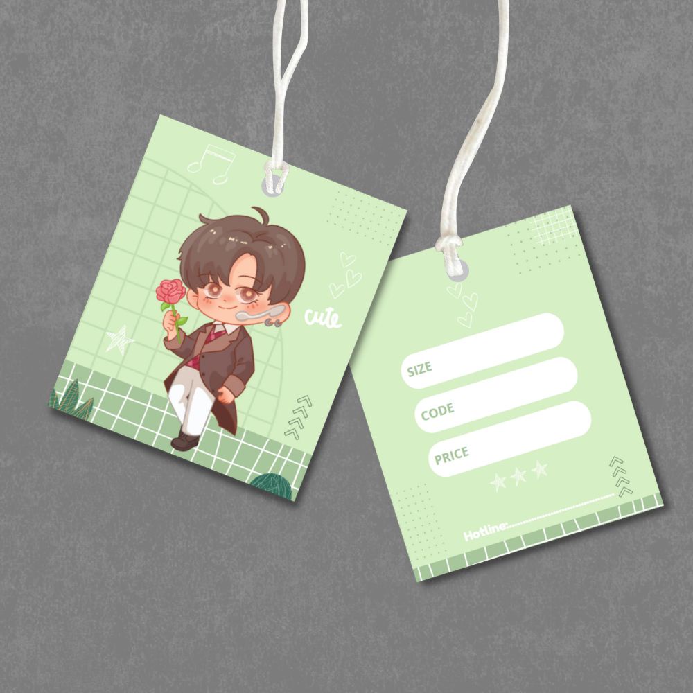 100 Mác Treo Quần Áo, Thẻ Treo Thời Trang nam, fashion baby, Size 4x5.4cm Có Đục Lỗ , Chất Liệu C300