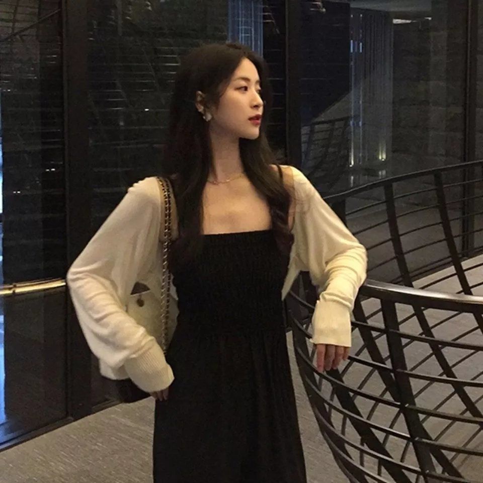 Áo Khoác Cardigan Dệt Kim Mỏng Tay Dài Chống Nắng Thời Trang Mùa Hè Phong Cách Hàn Quốc Mới Cho Nữ