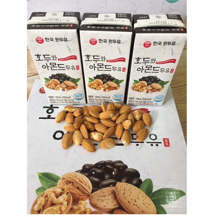 Sữa ÓC CHÓ - HẠNH NHÂN NỘI ĐỊA HÀN - xách 16 hộp 190ml