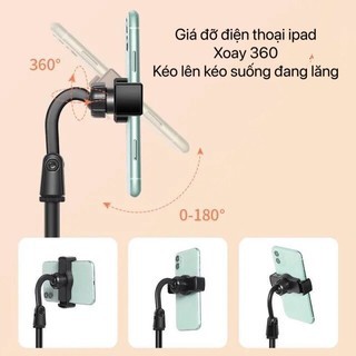 Giá đỡ Để Điện Thoại 360, iPad Khung Gấp Gọn, Góc Xoay Linh Hoạt, Hỗ Trợ Làm Việc Hay Học Tập