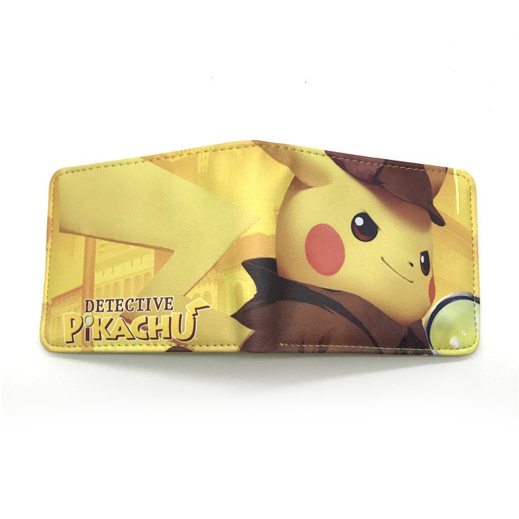 New Pokémon Pokemon Pikachu Short Wallet Card Holder Small Change Smart Bag Folding Bag