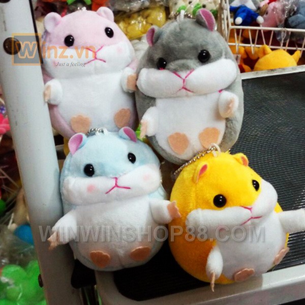 Móc khóa gấu bông Hamster cao 9 cm móckhóa Hamster Hamstergift  Asam