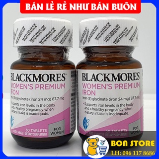 [Tem CHEMIST]  Sắt bầu bổ sung Sắt cho phụ nữ mang thai Pregnancy Iron Blackmores - Xuất xứ Úc
