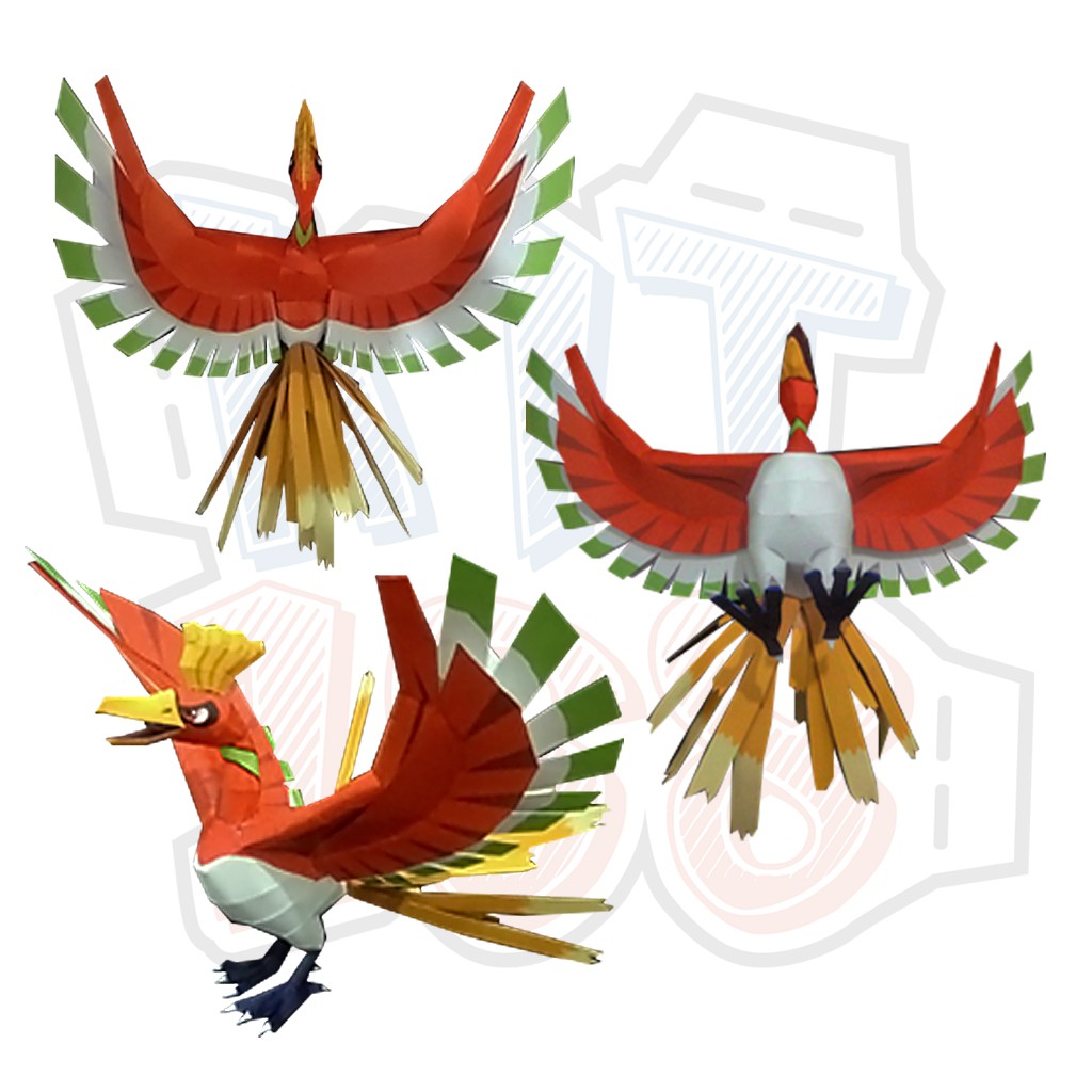 Mô hình giấy Anime Pokemon Ho-oh