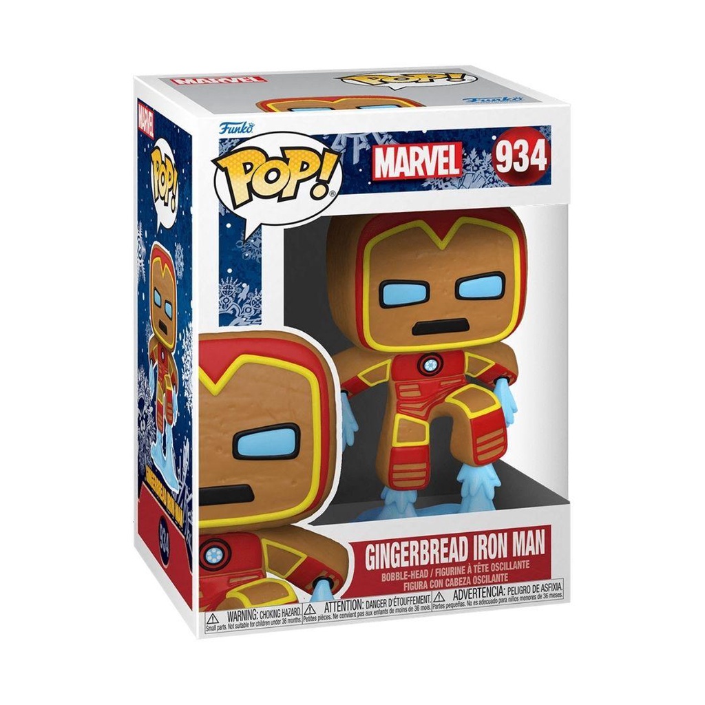 Mô hình Marvel Iron Man 10cm 934 Gingerbread Funko Pop Mô hình tĩnh Nhựa PVC CHÍNH HÃNG MỸ MVFKP03