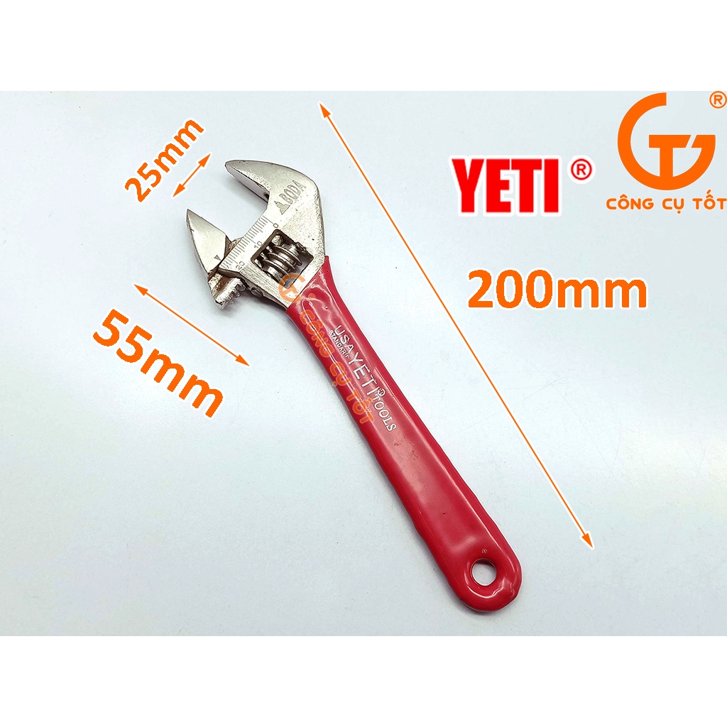 Mỏ lết 8inch 200mm Yeti