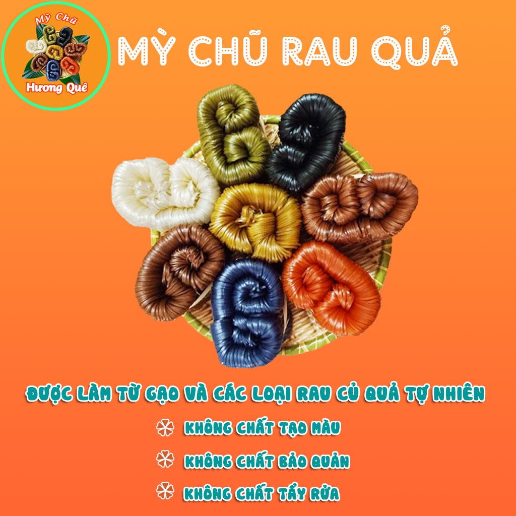Mỳ Chũ Rau Củ Quả Bắc Giang, làm từ nguyên liệu rau củ quả sạch, tự nhiên, không phẩm màu, không chất bảo quản