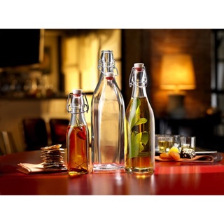 Chai thủy tinh vuông nắp cài Swing 125ml - 250ml - 500ml - 1000ml (Bormioli Rocco)