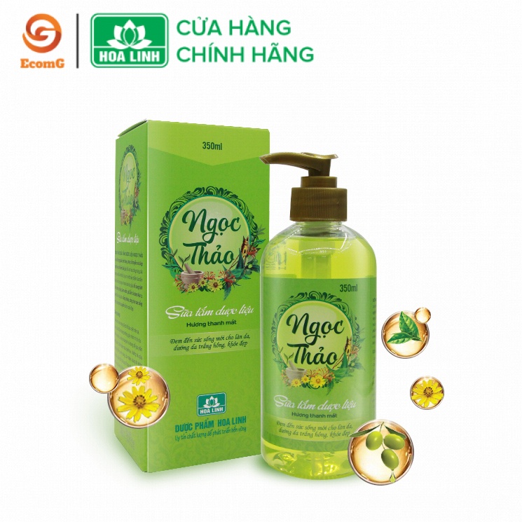 Sữa tắm dược liệu dưỡng thể, trắng da Ngọc Thảo 350ml hương thanh mát cá tính - NT1_02 - Q&C Mart