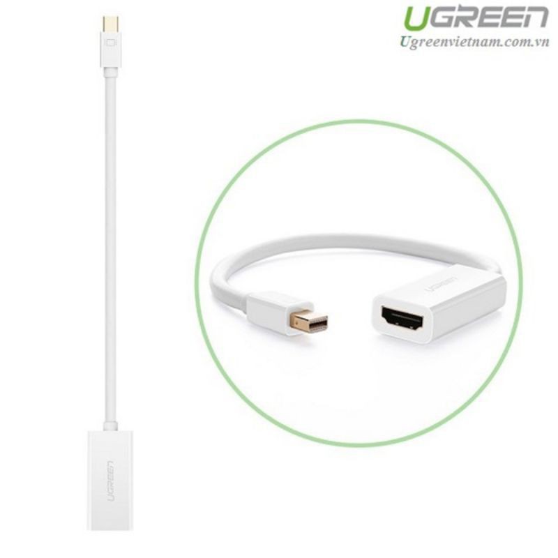 Cáp chuyển Mini Displayport to Hdmi, hỗ trợ phân giải 1920*1080 (Cáp Thunderbolt to HDMI Ugreen 10460) - Hàng Chính Hãng