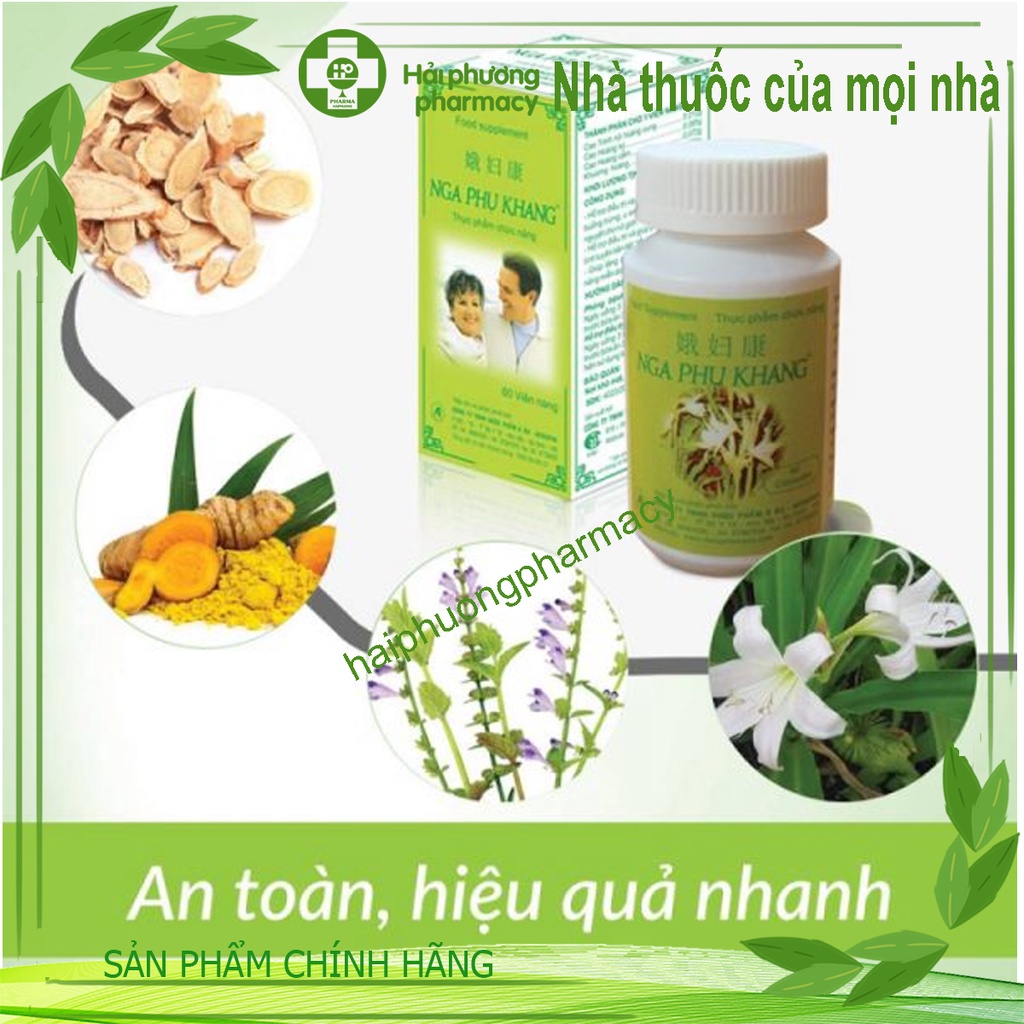 Viên nang Nga Phụ Khang mẫu mới hộp 360 viên tặng lọ 60 viên giảm rối loạn kinh nguyệt, u xơ tử cung, buồng trứng