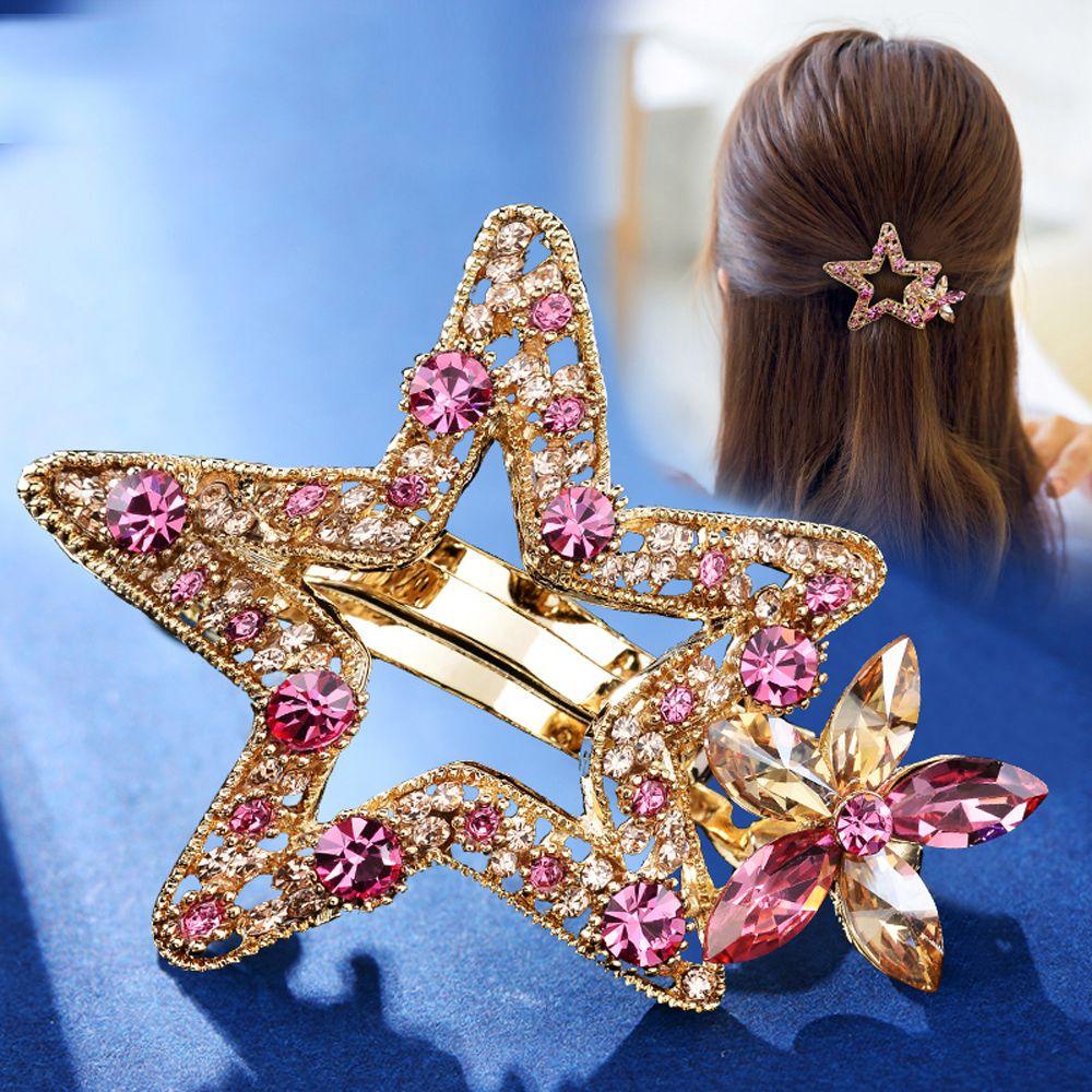 Kẹp Tóc Hình Ngôi Sao/ Hoa Khoét Rỗng Thời Trang Thanh Lịch Cho Nữ