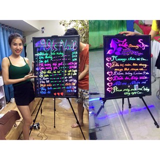 Bảng LED Huỳnh Quang + Trọn Bộ FULL SIZE + 8 bút + phụ kiện 50x70cm