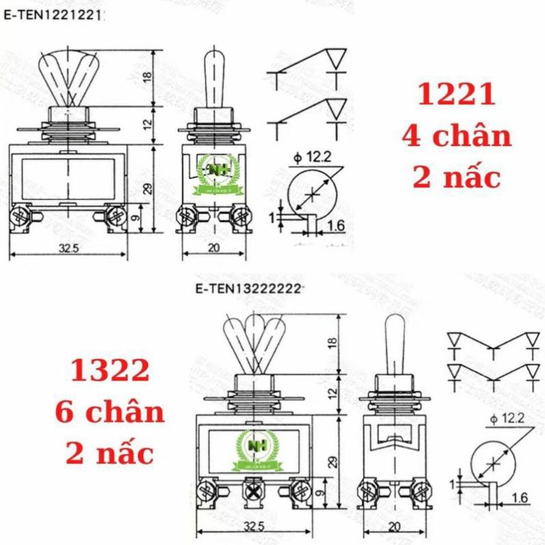 Công Tắc Gạt E-TEN Chân Đồng 15A-250V 1021/1121/1122/1221322 Loại Cao Cấp Loại Tốt