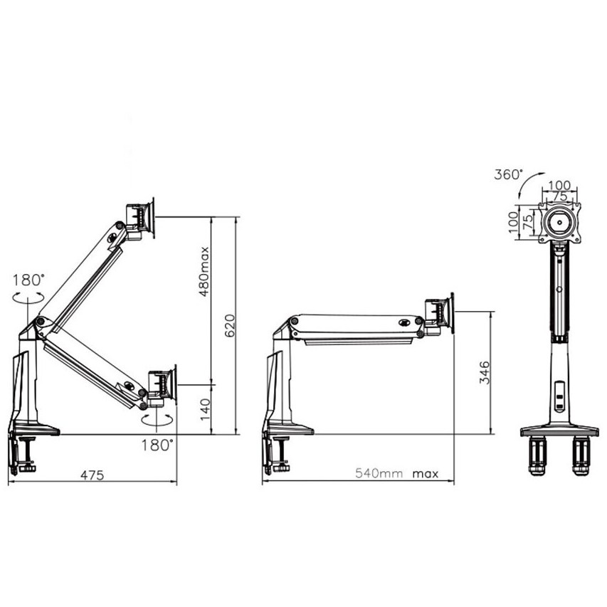 Giá Treo Màn Hình Máy Tính NB - F37 [ Dùng cho màn hình 19&quot; - 37&quot; ] - [ HÀNG CHÍNH HÃNG ]