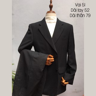 [Có size lớn] Âu phục / suit nam nguyên bộ gồm áo blazer vest và quần tây ống suông hàng 2hand secondhand tuyển