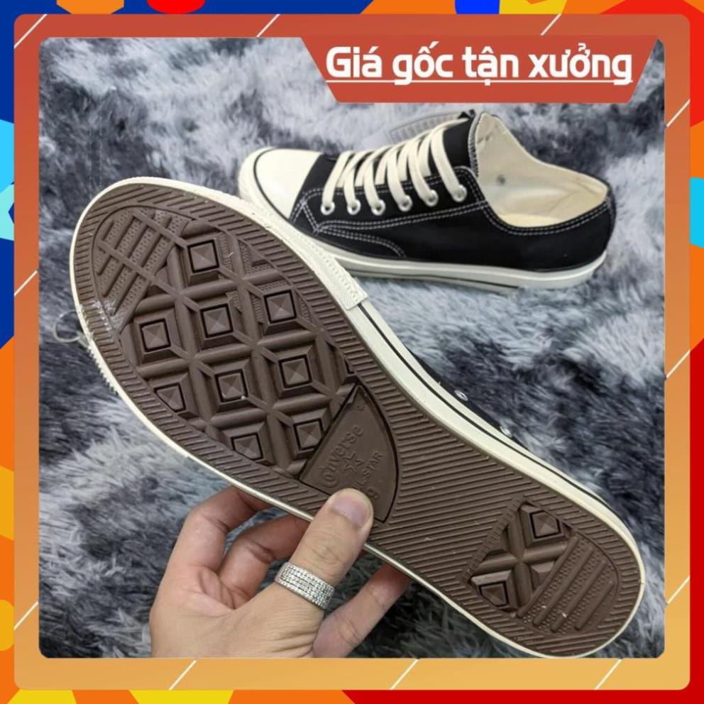 Giày Cv Thể Thao Nam Nữ Đen Đế Kem , Giày CV 1970s Cổ Thấp Đen Thấp Hót Trend