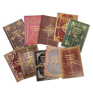Gói 10 Giấy cổ điển trang trí journal