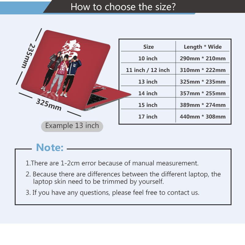 Miếng Dán Hình One Piece Chống Nước Chống Mòn Trang Trí Laptop