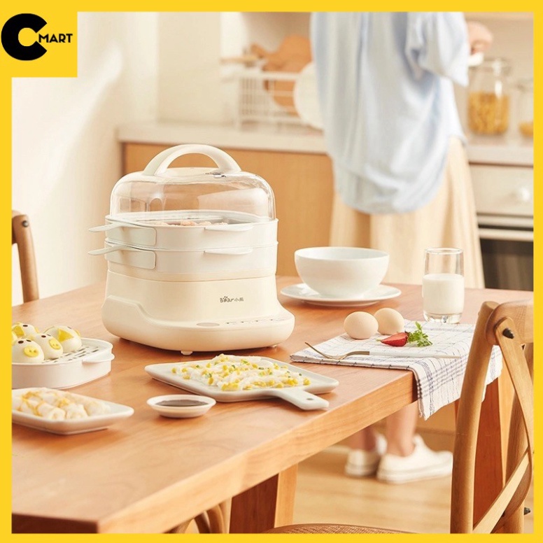 Máy Làm Bánh Cuốn Hai Tầng Kèm Lồng Hấp Đa Năng Bear Chính Hãng CFJ - A30G1
