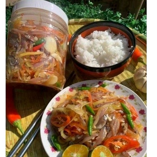 85k hủ 800gr Mắm Cá Cơm Đu Đủ