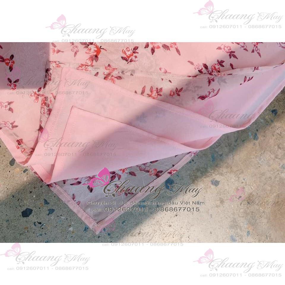 Áo dài hoa nhí đẹp ⚡ FREESHIP ⚡ Áo dài 4 tà hoa nhí dáng truyền thống | BigBuy360 - bigbuy360.vn