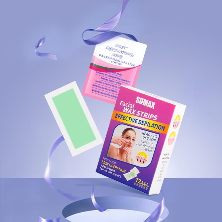 Hộp 40 miếng wax lông SUMAX Tẩy lông mặt vùng nhỏ tẩy lông chuyên nghiệp