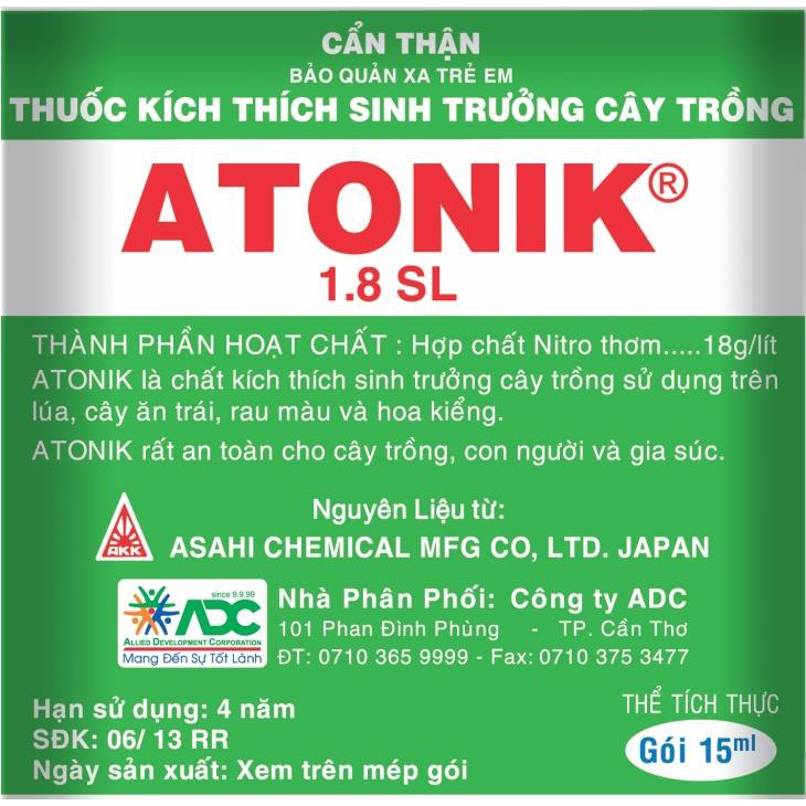 ATONIK KÍCH THÍCH RỄ - 10ml/ gói