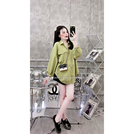Set áo sơ mi bơ kèm short