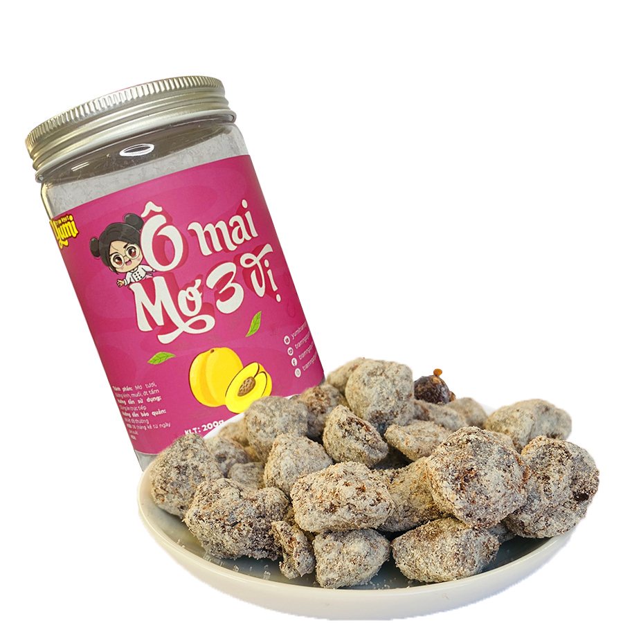 Ô mai mơ 3 vị Trạm ngọt Yumi xí muội chua mặn ngọt ăn vặt thơm ngon