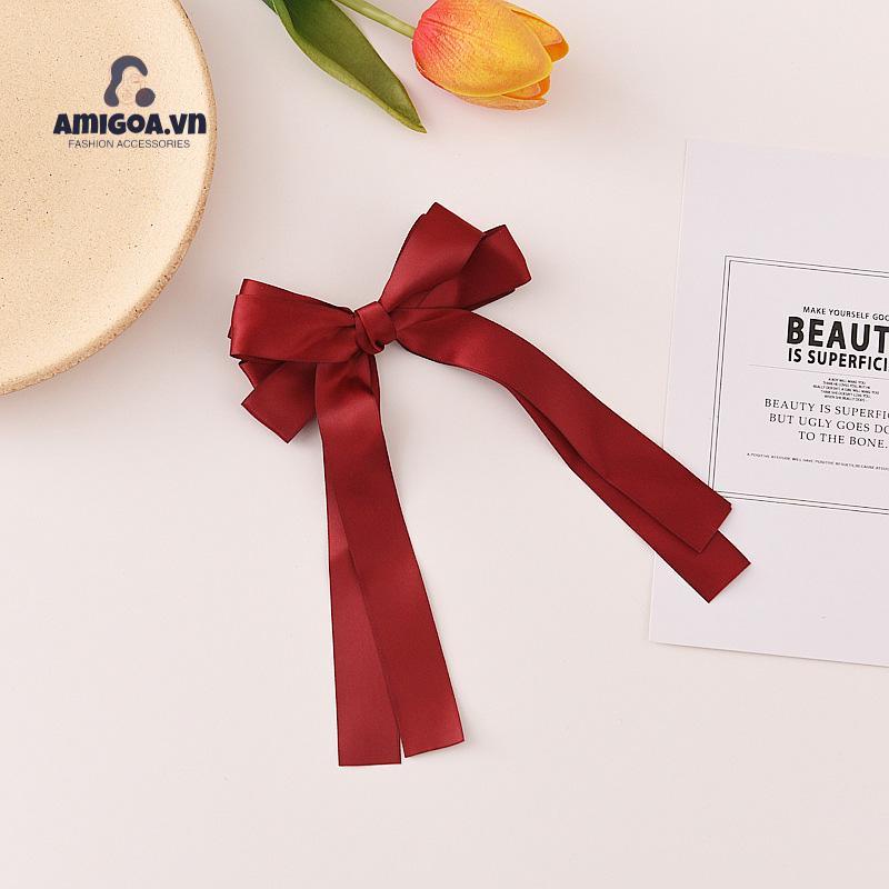 ✨✨Dây Cột Tóc Ruy Băng Màu Đỏ Thắt Nơ Xinh Xắn