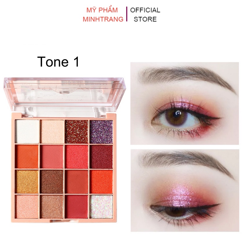 Phấn Mắt Lameila 16 ô màu Eye Shadow nội địa Trung lấp lánh,lên màu chuẩn,lì,mịn,lâu trôi,bảng phấn mắt nhũ màu đẹp