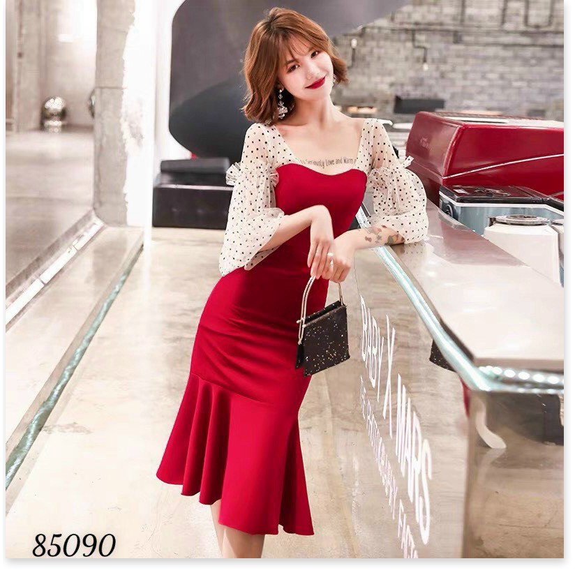 ĐẦM XOÈ VINTAGE DỰ TIỆC SIÊU ĐẸP ,TÔN DÁNG CHO CÁC CHỊ EM