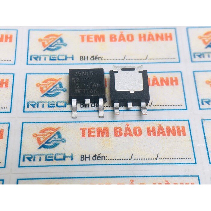 Combo 6 chiếc 25N15-52, SUD25N15-52 Mosfet Kênh-N 25A/150V TO-252