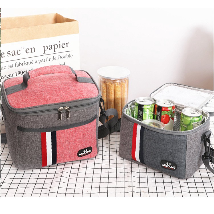 Túi giữ nhiệt bằng chất liệu lá nhôm đựng hộp cơm trưa tiện dụng đi picnic | BigBuy360 - bigbuy360.vn