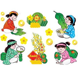 Decal trang trí tết MẪU18
