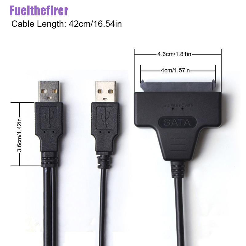 Dây Cáp Chuyển Đổi Usb 2.0 Sang Sata Cho Ổ Cứng 2.5 "Hdd Ssd Laptop