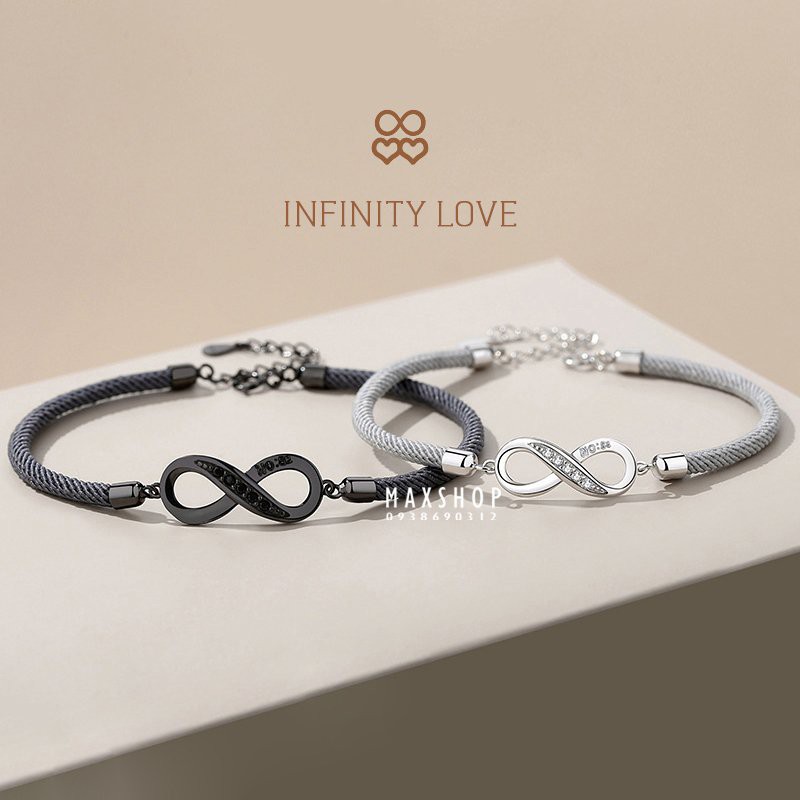 Vòng tay đôi vô cực COUPLE IN LOVE cặp nam nữ freesize HÀNG MỚI VỀ