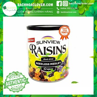 Nho sấy khô mix 3 vị không hạt nhập khẩu Mỹ hộp 425gr CloverShop