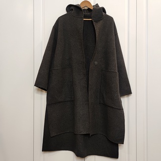 Áo khoác dạ ép dáng dài nữ style ulzzang Hàn quốc cổ vest hàng secondhand 2hand si - áo khoác 2hand