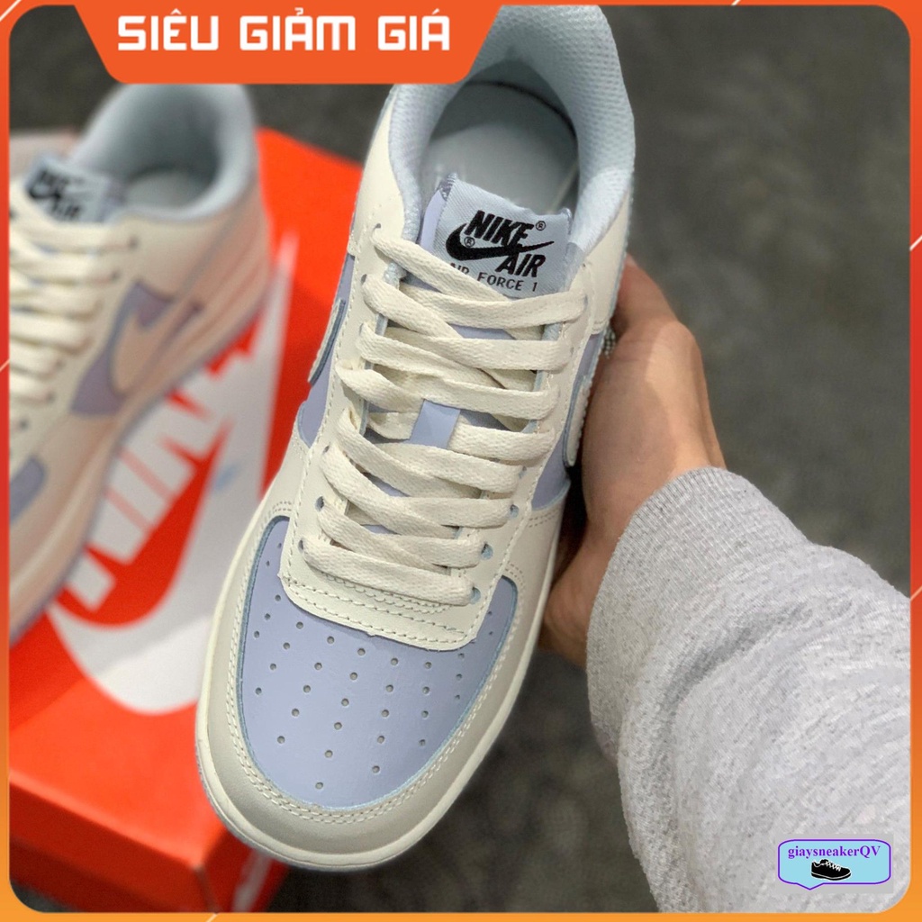 Giày thể thao Air Force 1 AQ4134-405 màu xanh cá tính, hiện đại, êm đẹp dành cho nữ