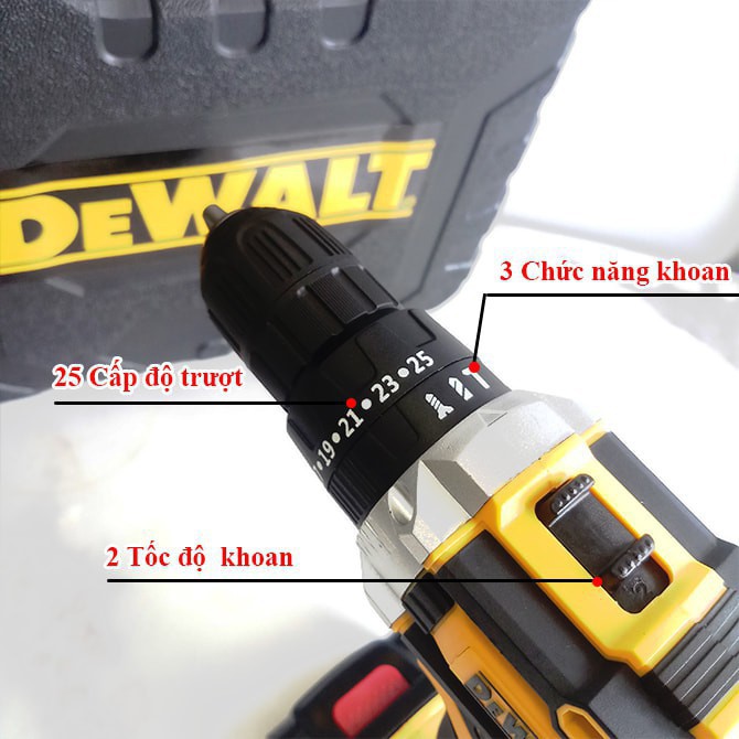 Máy khoan pin Dewalt 36V (LOẠI I), khoan tường khoan bê tông,khoan sắt 3 chức năng, model DCD771