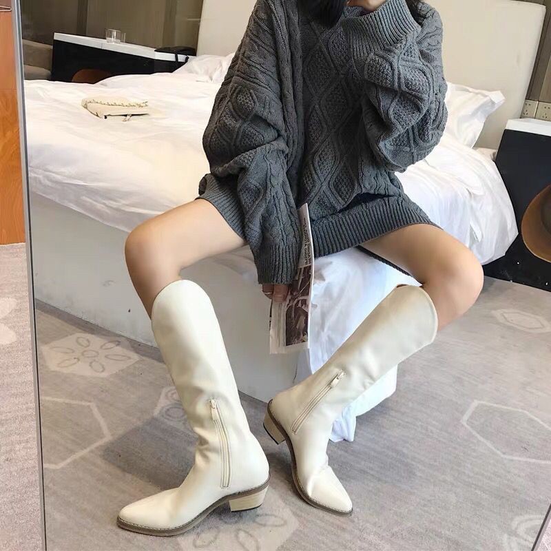 💞 BOOT Cao bồi da trơn Hàn quốc của Sean