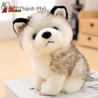 ❈✘Đồ chơi sang trọng Husky con chó búp bê mô phỏng Erha Xiao Doll quà tặng sinh nhật nữ