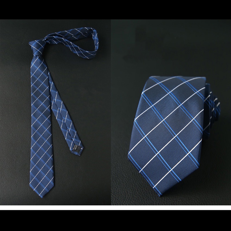 Cà Vạt Lụa Ôm Dáng Họa Tiết Kẻ Sọc / Chấm Bi 6CM Phong Cách Doanh Nhân Cho Chú Rể