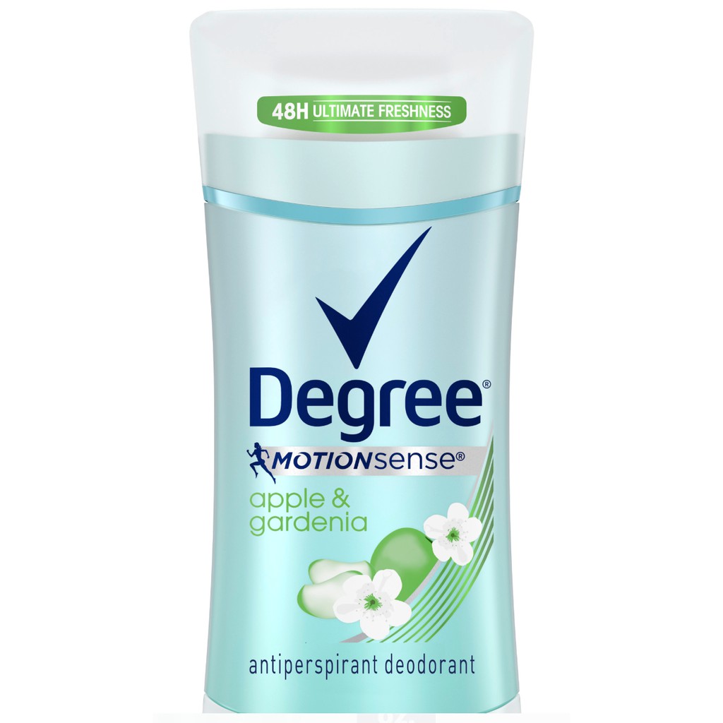 Lăn sáp khử mùi nữ Degree Women Antiperspirant 48H Ultimate Freshness Apple &amp; Gardenia MotionSense Deodorant 74g (Mỹ)